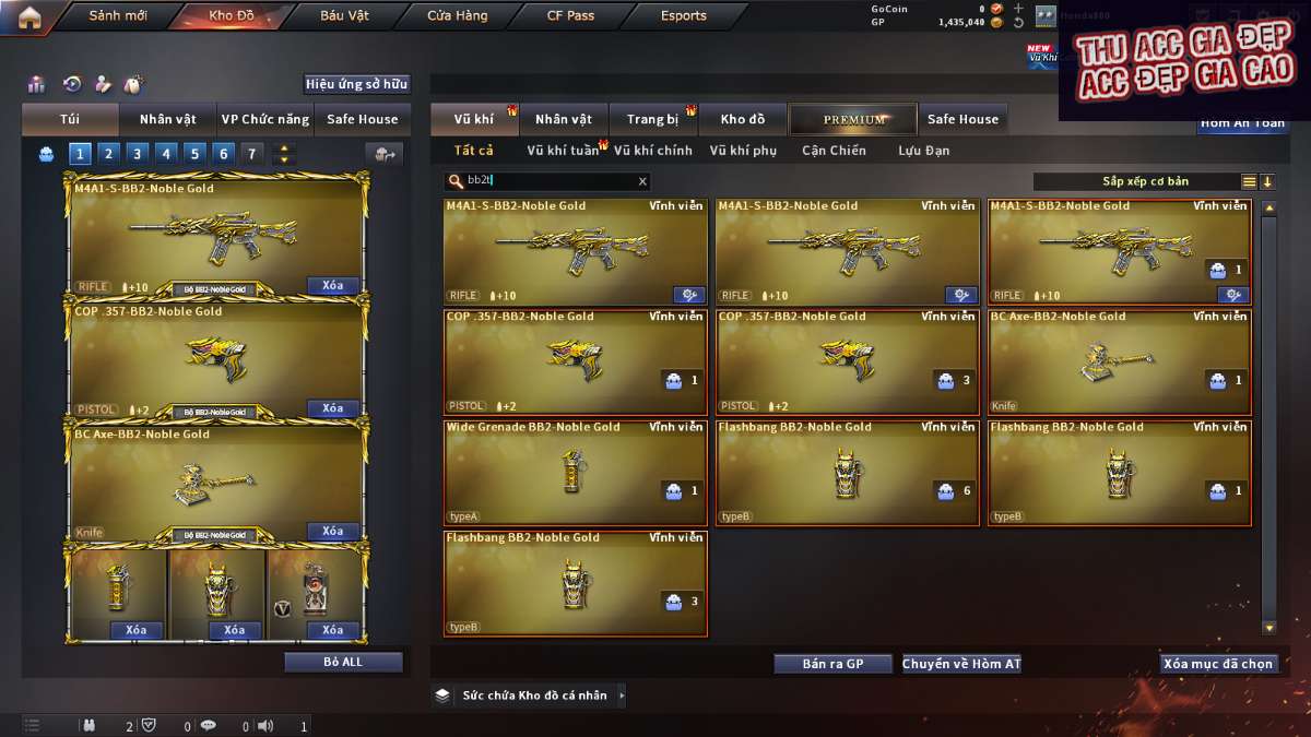 shop acc cf uy tin gia re